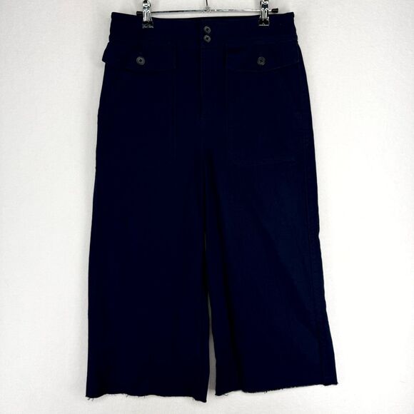 Pants - J. Crew Navy‎ Distressed Flare Bottom Pants Womens Size 10P